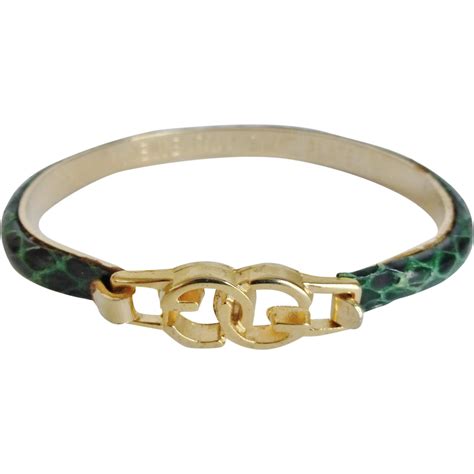 gucci vintage snakeskin bracelet|Gucci bracelet men's snake.